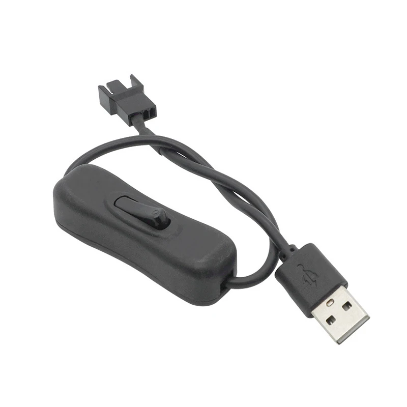 2 uds USB a 4 pines PWM 5V USB funda PC ventilador adaptador de corriente conector Cable convertidor con interruptor de encendido y apagado - imagen 5