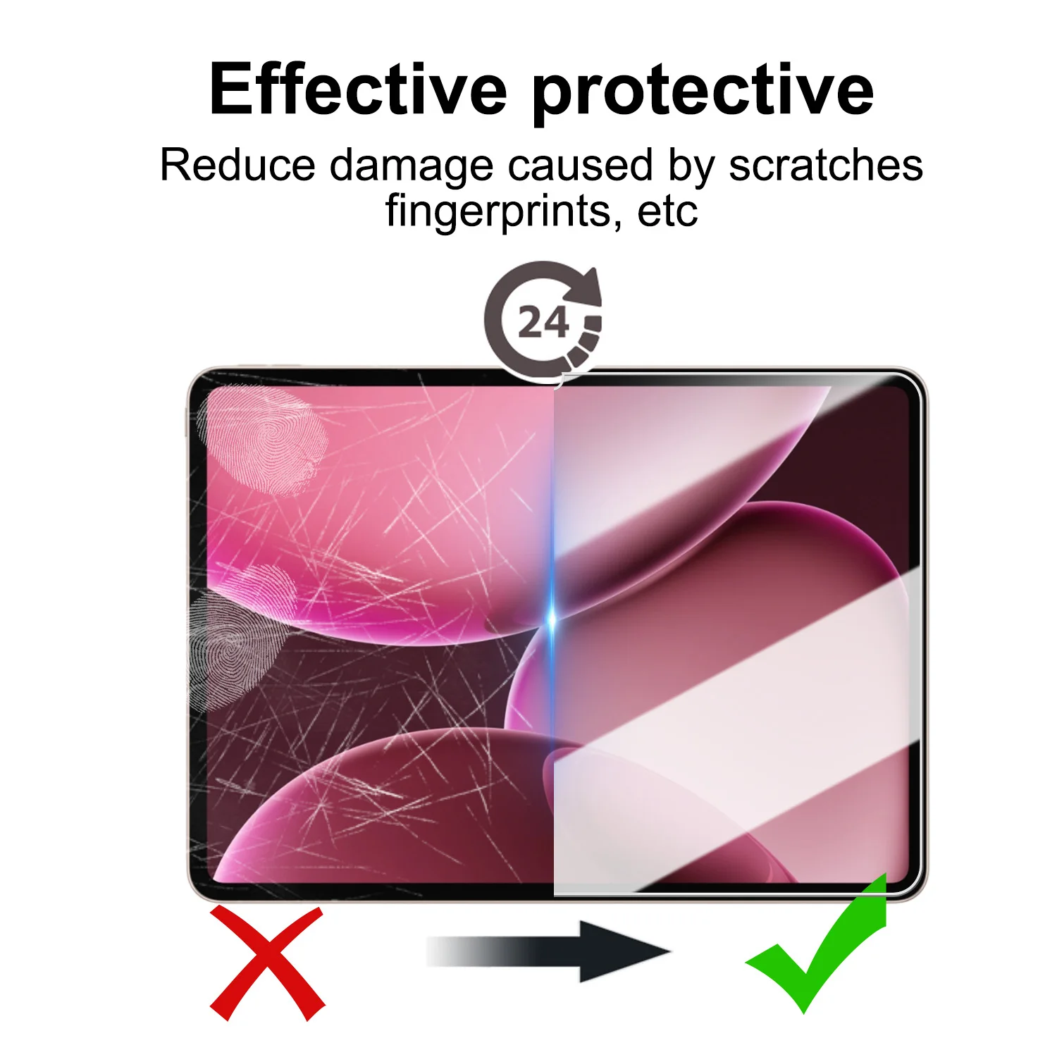 2/1 Uds vidrio templado para OPPO Pad 4 Pro 4Pro 13,2 pulgadas Protector de pantalla fácil de instalar 9H película de eliminación de polvo de tableta antiarañazos - imagen 3