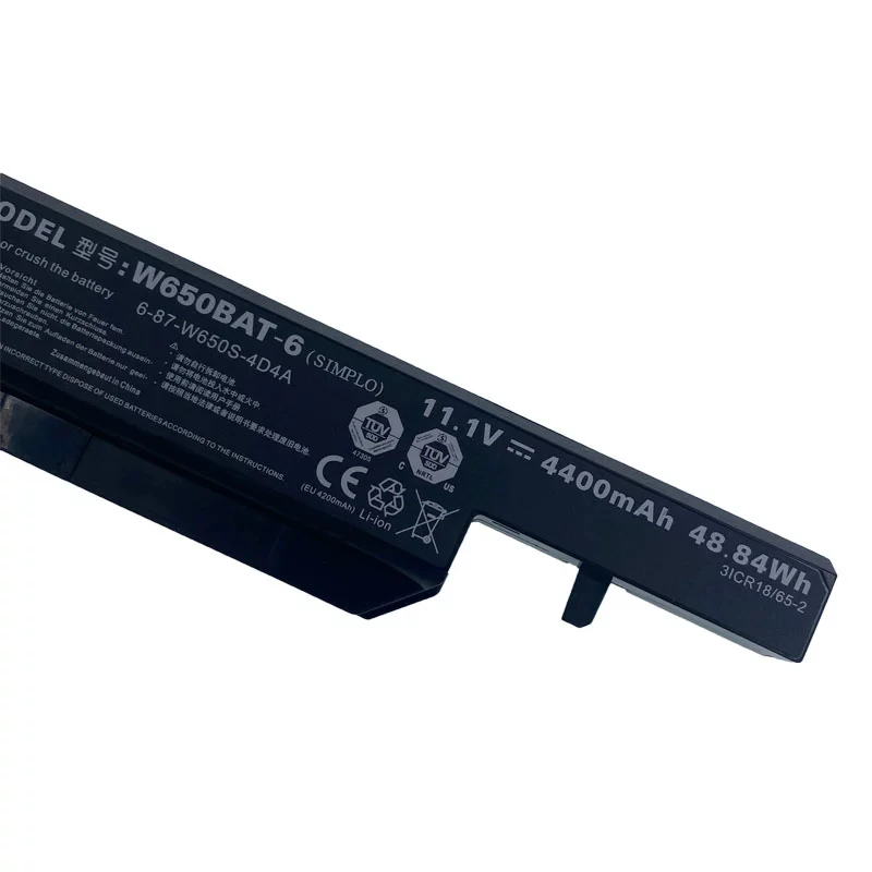 Batería de W650BAT-6 para Clevo W650S, W650SB, W650SH, W650SZ, W651SC, W655SF, W655SJ, W670SR, Hasee, K610C, K650D, K570N, K710C, K590C, K750D - imagen 3