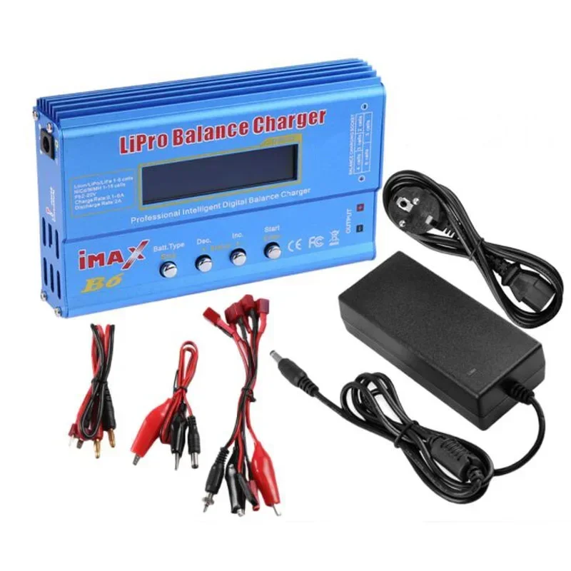 Cargador de batería iMAX B6 80W Lipo NiMh Li-ion Ni-Cd Digital RC IMAX B6AC Lipro Balance cargador descargador + Cable + adaptador de CA