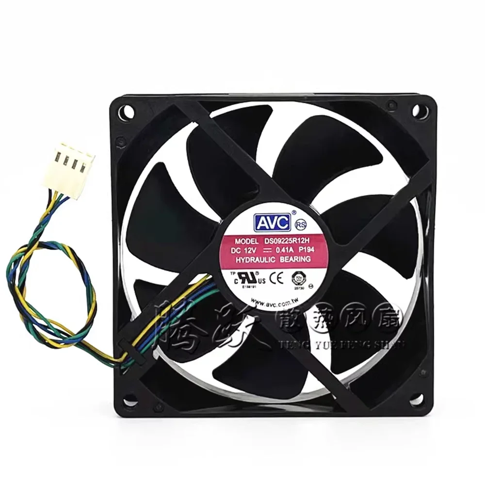 Para AVC DS09225R12H 9cm 9025 90mm 12V 0.41A 4 PWM ventilador de refrigeración capacidad de viento 90*90*25mm