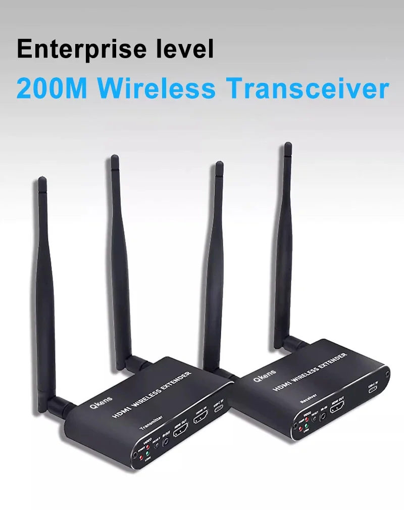 Extensor HDMI de transmisión inalámbrica de 200m, adaptador de pantalla 4K de 1080p, receptor transmisor de vídeo para cámara, portátil, PC a TV - imagen 3