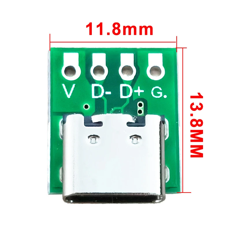 Conector USB 3,1 tipo C, adaptador de placa PCB de prueba de 16 pines, enchufe hembra tipo C para línea de datos, transferencia de Cable DIY, 1/5/10 Uds. - imagen 3