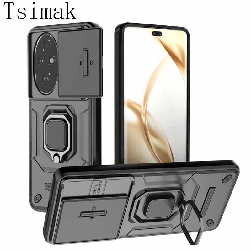 Funda de teléfono a prueba de golpes para Honor X9A X9B Magic 5 6 90 Lite Magic5 Armor lente de cámara trasera para Huawei Pura 70 Pro Ultra Cover - imagen 2