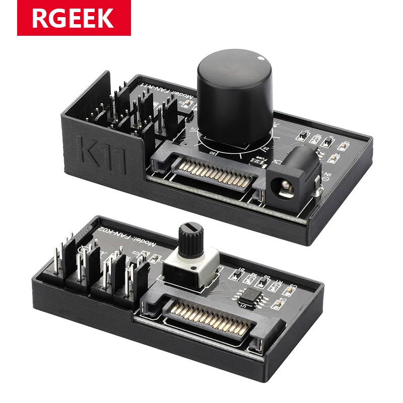 Controlador de velocidad del ventilador RGEEK PWM, potencia SATA DC, regulador de ventilador de 4 pines, regulador de velocidad del ventilador de servidor NAS, Control de concentrador de ventilador PWM de 4 vías y 6 vías - imagen 3