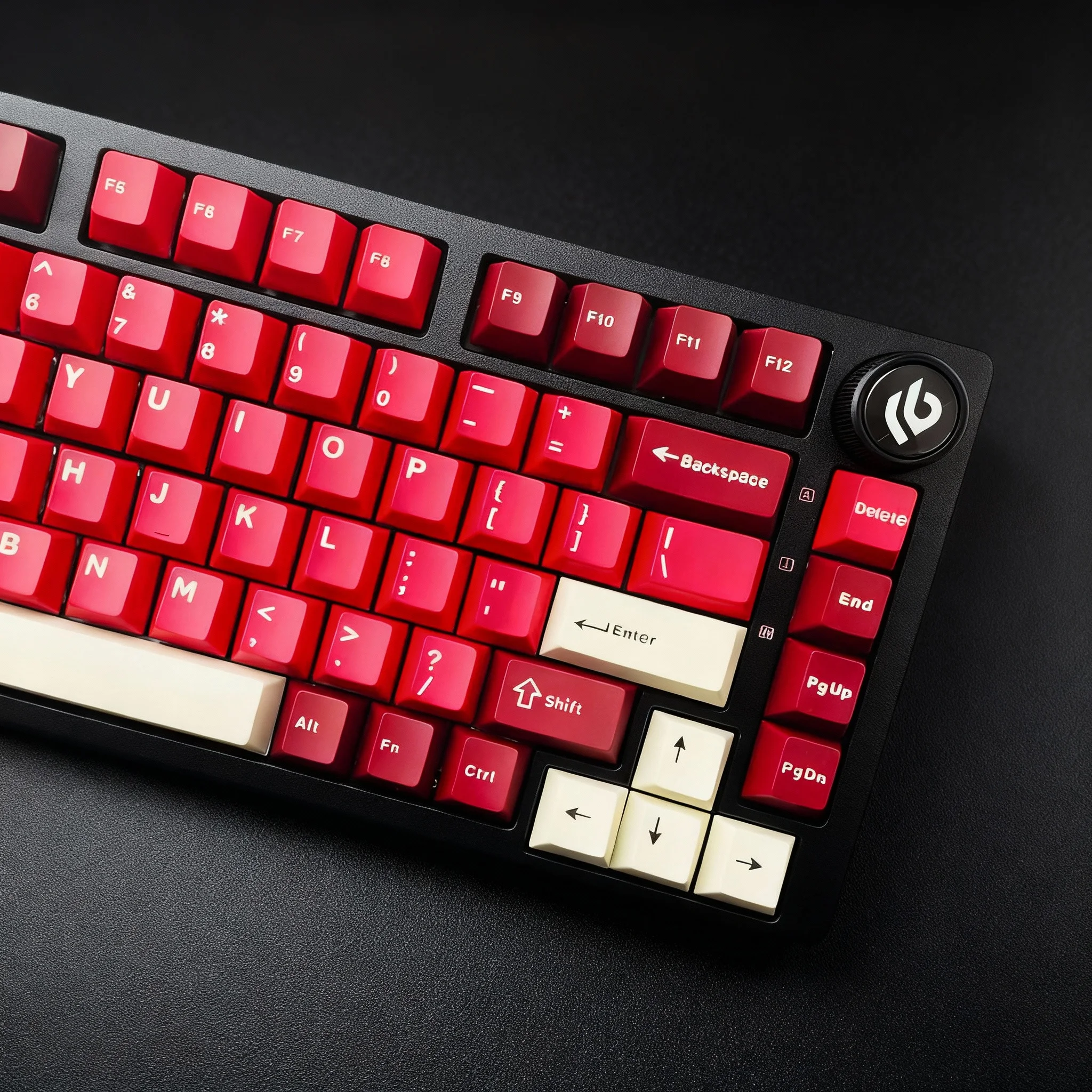 126 teclas rojo claro Ham PBT teclas de doble disparo perfil de cereza teclas de estilo minimalista para interruptores Cherry MX teclados para juegos - imagen 2