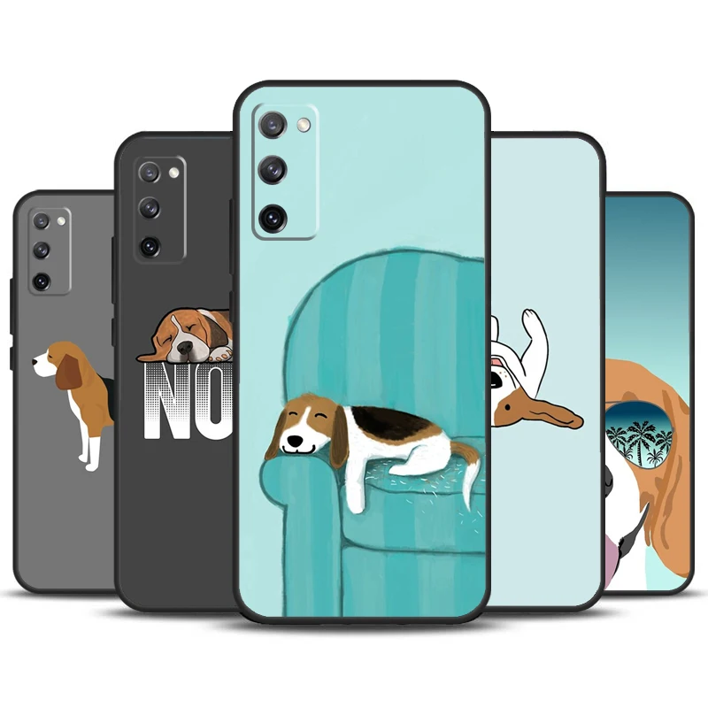 Funda Beagle Dog Puppy para Samsung Galaxy S22, S23, S24 Ultra Plus Note 10, 20, S8, S9, S10, S20 FE, S21 FE