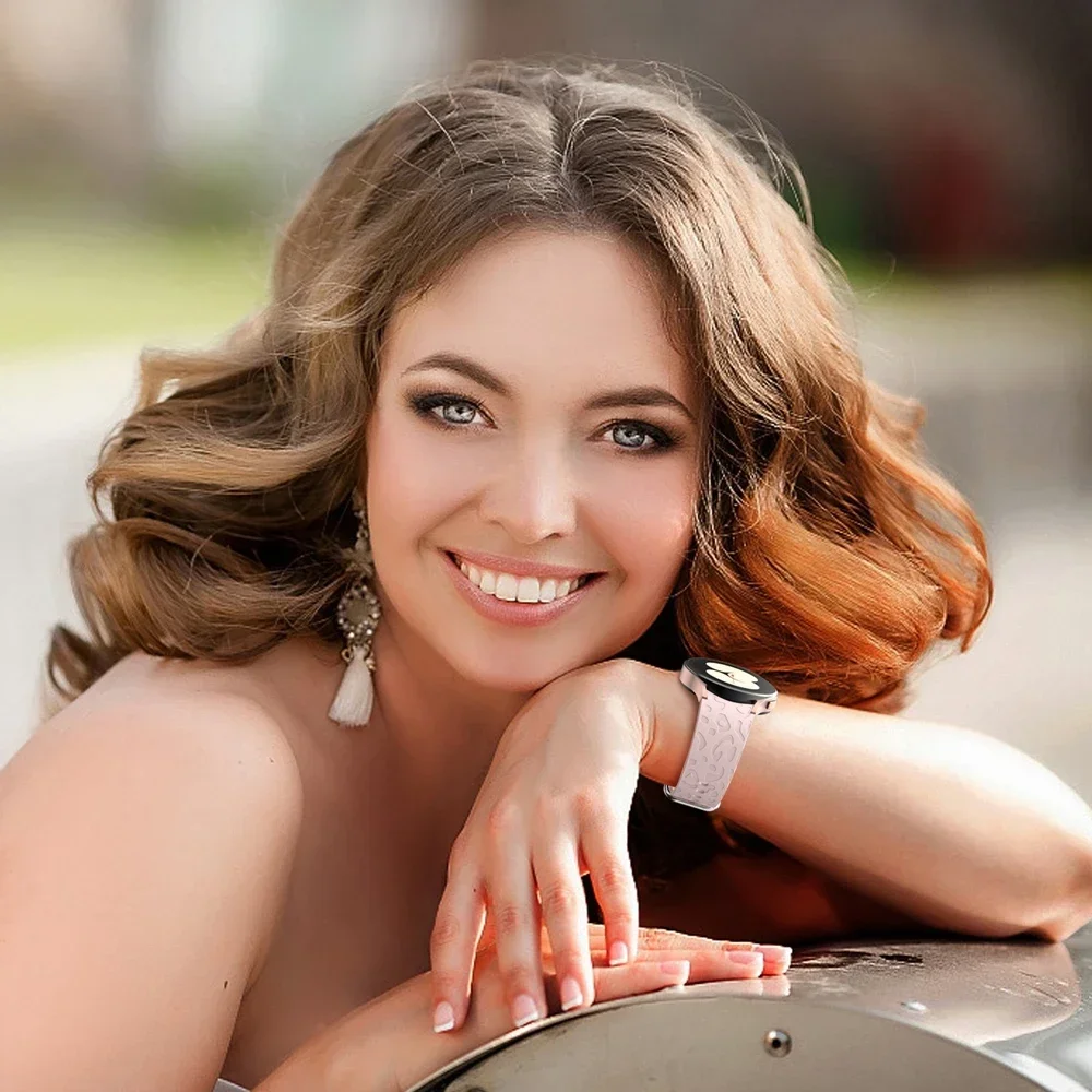 Correa de silicona deportiva con estampado de leopardo para Samsung Galaxy Watch 6 5 Pro, 45mm, 4 Classic, 47mm, 46mm, 40, 44mm - imagen 5