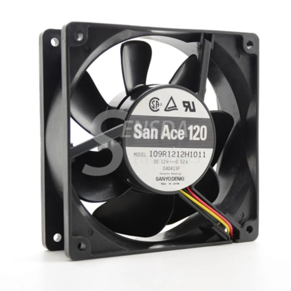 Ventilador de 120 mm para Sanyo 109R1212H1011 120x120x38 mm DC 12 V 0.52A Ventilador de enfriamiento de servidor de doble bola, 2300 RPM, 15,30 CFM 4 cables - imagen 5
