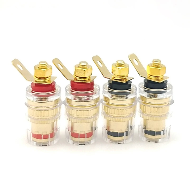 Conector de clavija de plátano, conector de Audio, poste de encuadernación de 4mm para amplificador, tablero de terminales de altavoz chapado en oro, 2 uds. - imagen 5