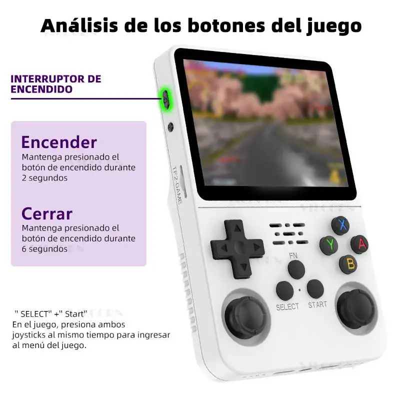 Consola de juegos Retro portátil versión española R36S genuina para NDS/PSP/PS1/GBA más de 40 emuladores, ArkOS, videojuegos portátiles - imagen 5