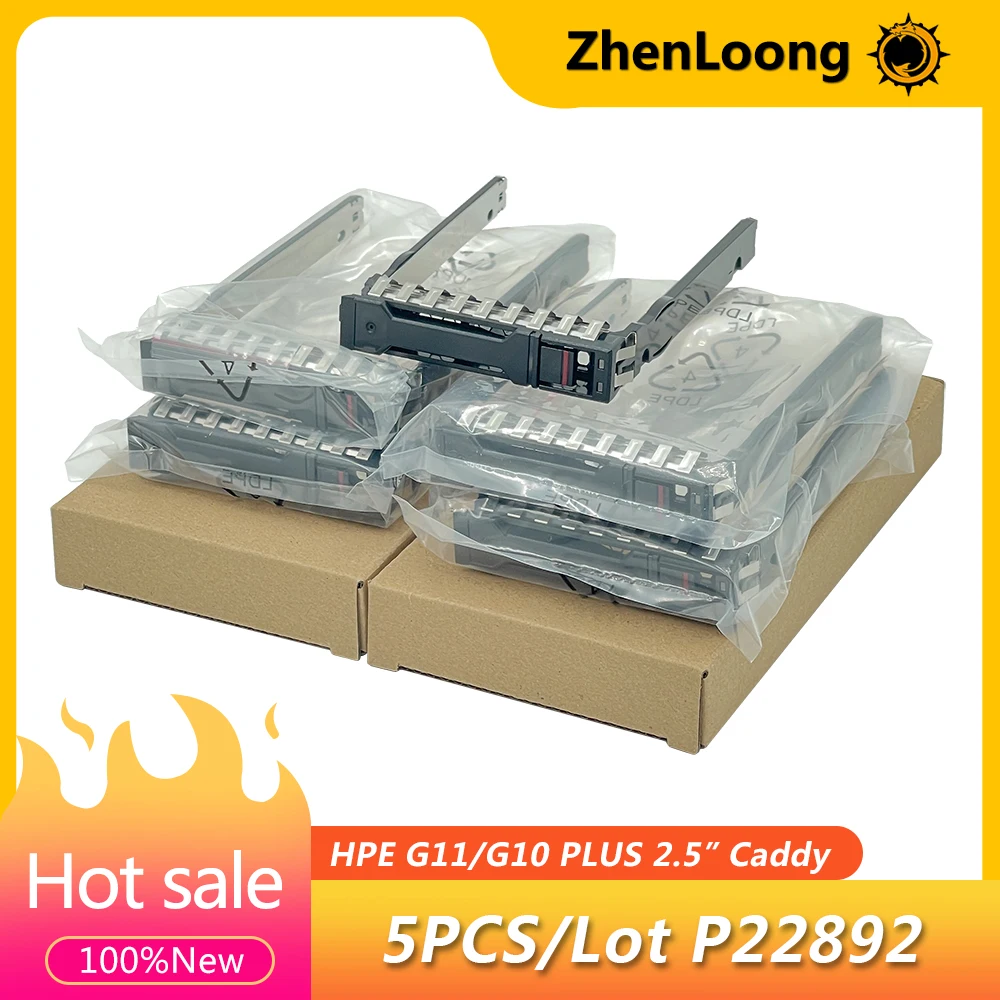 ZhenLoong-bandeja de disco duro HDD de 2,5 pulgadas, lote de 5 unidades, para HPE, ProLiant, DL385, DL380, G10 Plus, V2, DL360, G11, servidor, Caddy P22892 - imagen 2