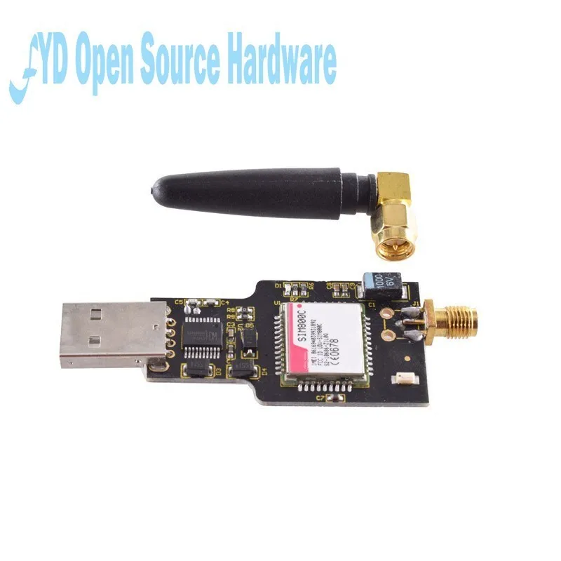 Módulo USB a GSM de cuatro bandas, módulo GSM GPRS SIM800 SIM800C para mensajería SMS inalámbrica compatible con Bluetooth con antena