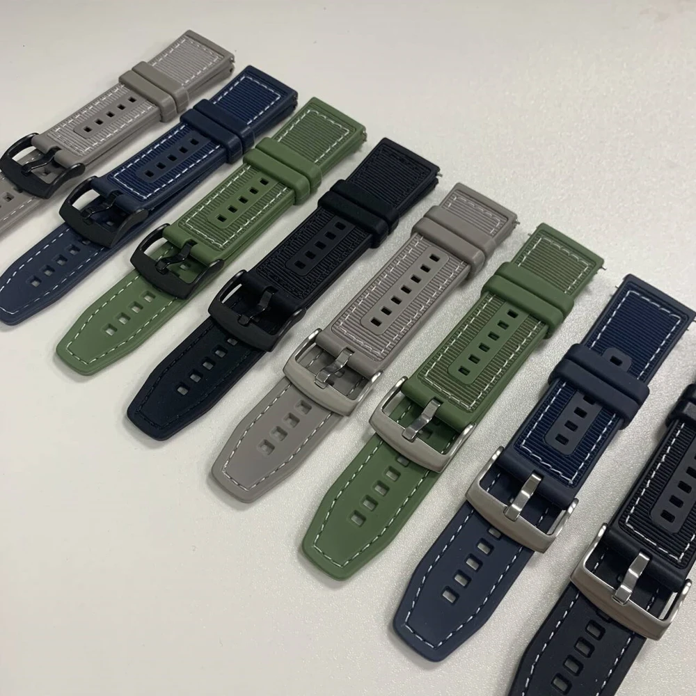 Correa oficial de nailon compuesto de 22mm para HUAWEI WATCH GT 6 5 4 46mm/Watch 5 Pro GT 3 2 Pro pulsera deportiva de silicona suave - imagen 4