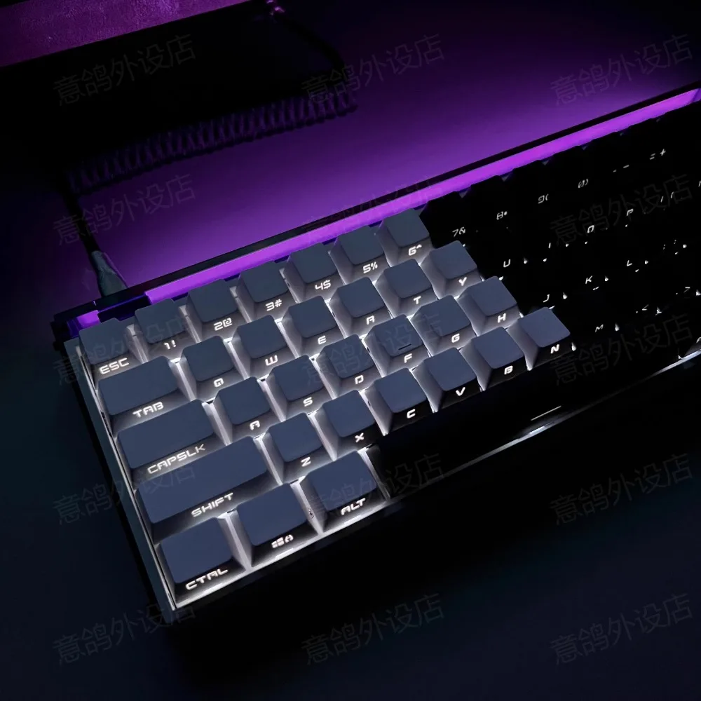 Teclas translúcidas de doble color, color blanco y negro, 131 teclas, altura OEM, sublimación PBT para teclado mecánico 61 68 87 108 - imagen 3