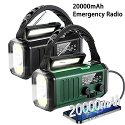 Radio de Emergencia Solar AM/FM NOAA con Linterna LED y SOS