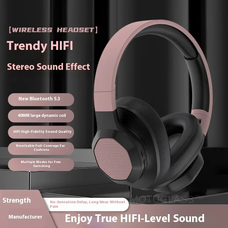 Auriculares supraaurales Bluetooth inalámbricos plegables, orejeras acolchadas de diseño personalizado, cómodos auriculares de música para adultos y adolescentes - imagen 2