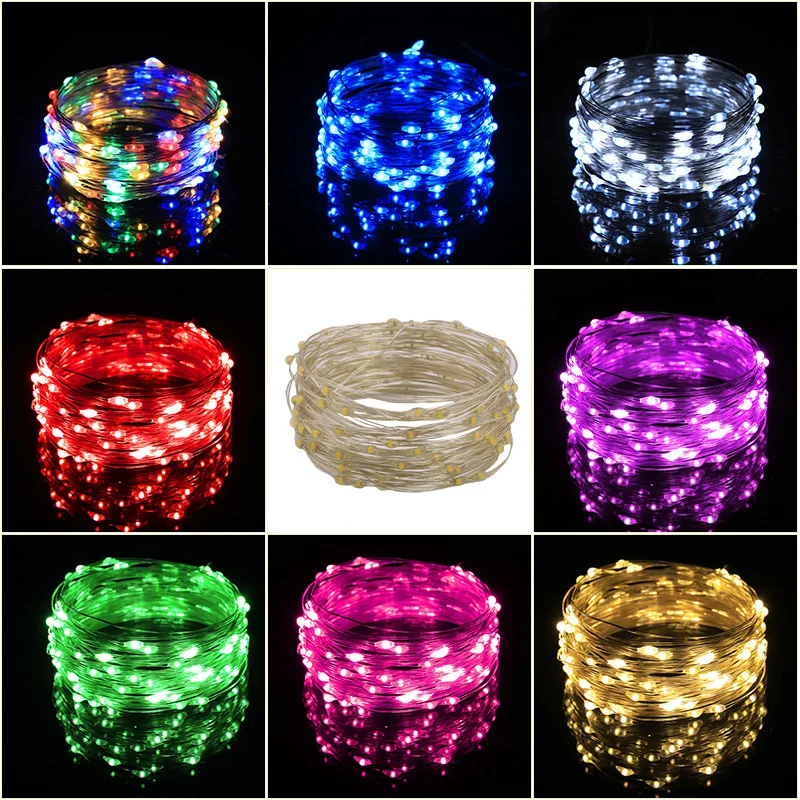 Caja de batería LED de 3 celdas, alambre de cobre, cadena de luces multifuncional para exteriores, hogar, Navidad, boda, fiesta, decoración de jardín, 3-20m - imagen 3