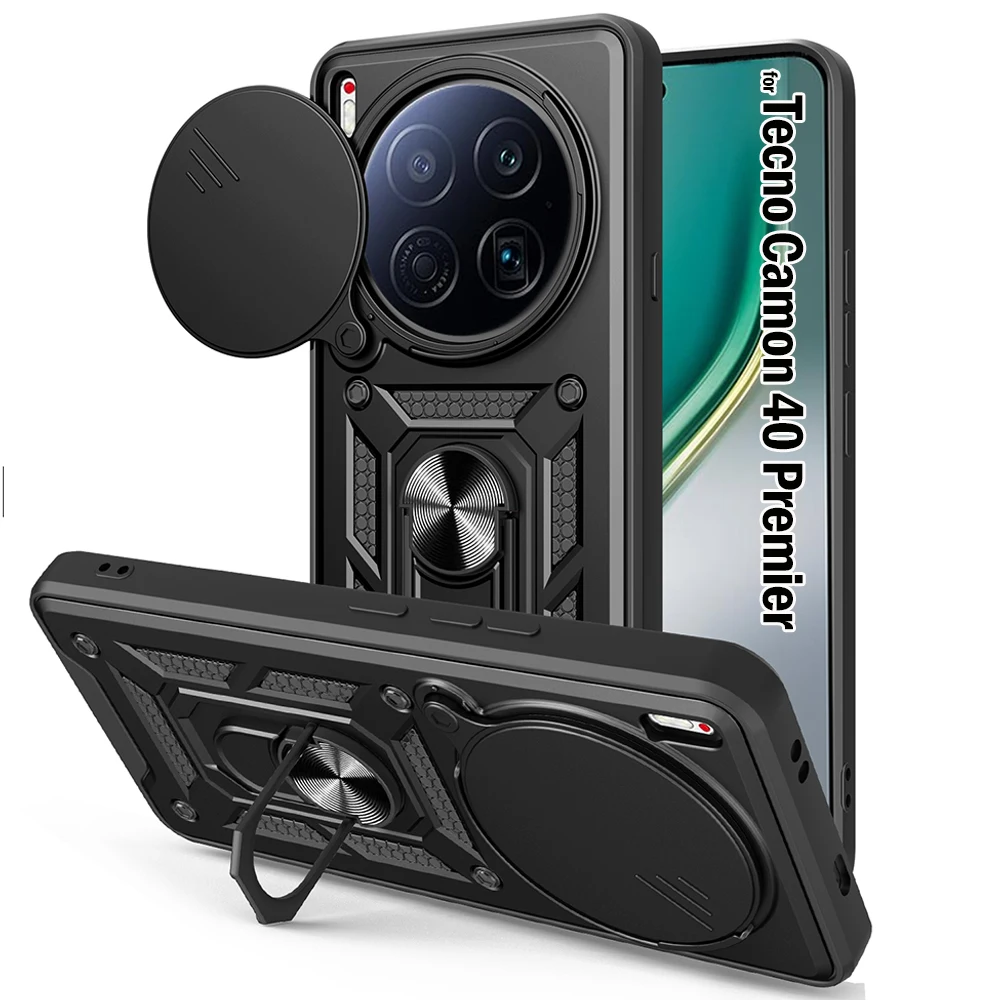 Funda para Tecno Camon 40 Premier 5G Funda deslizante Cámara anillo de protección soporte Funda a prueba de golpes Capa Funda - imagen 2