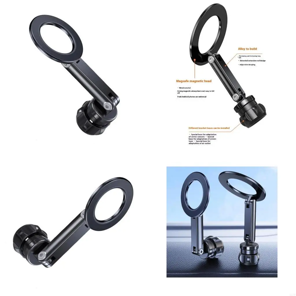 462E Montaje magnético ajustable Varilla extensión aluminio universal adaptadores cabezal bola 17 mm para para