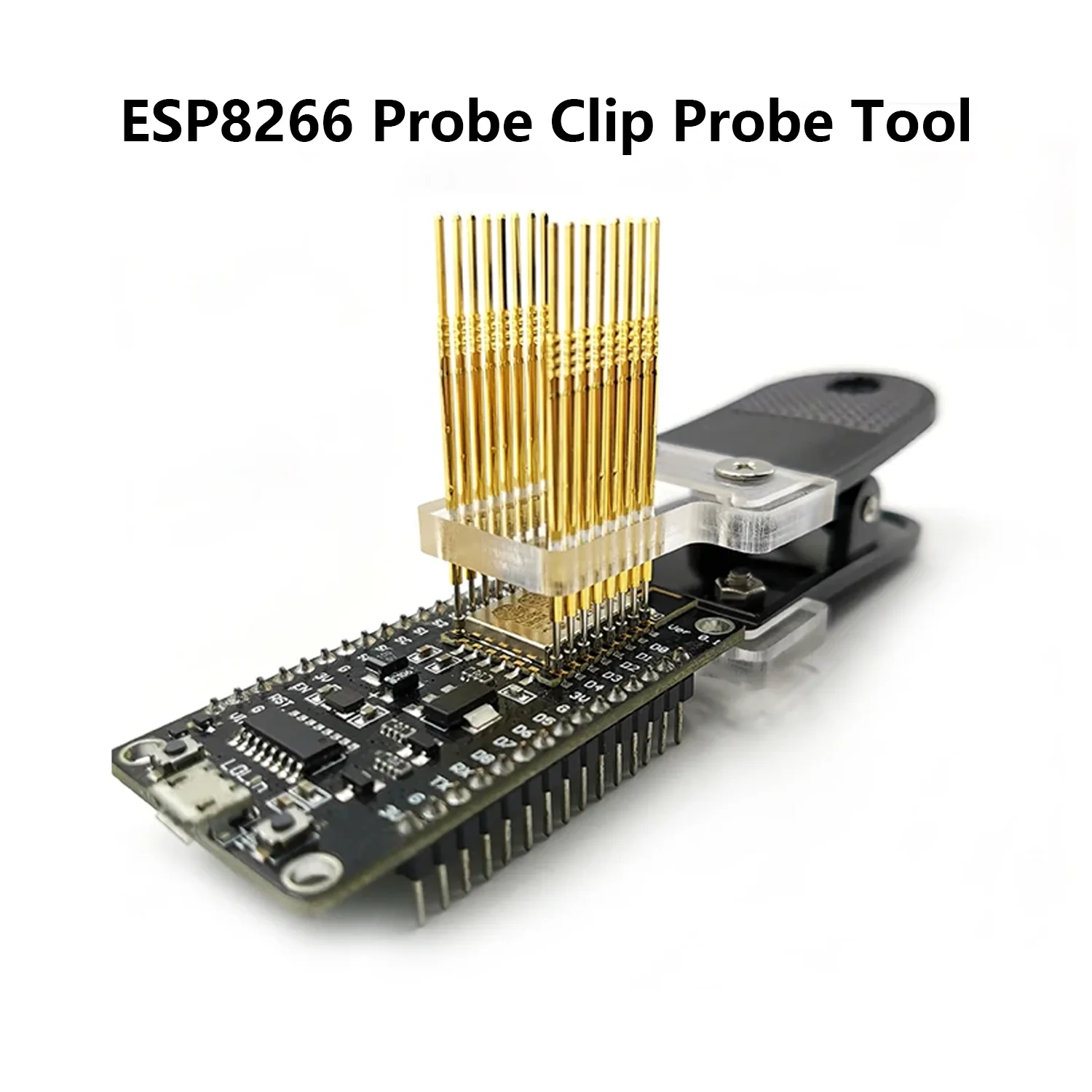 Herramienta de sonda de Clip ESP8266, accesorio de inspección de depuración ardiente, descarga de programación, para módulos ESP-07 / 12E / 12F - imagen 2