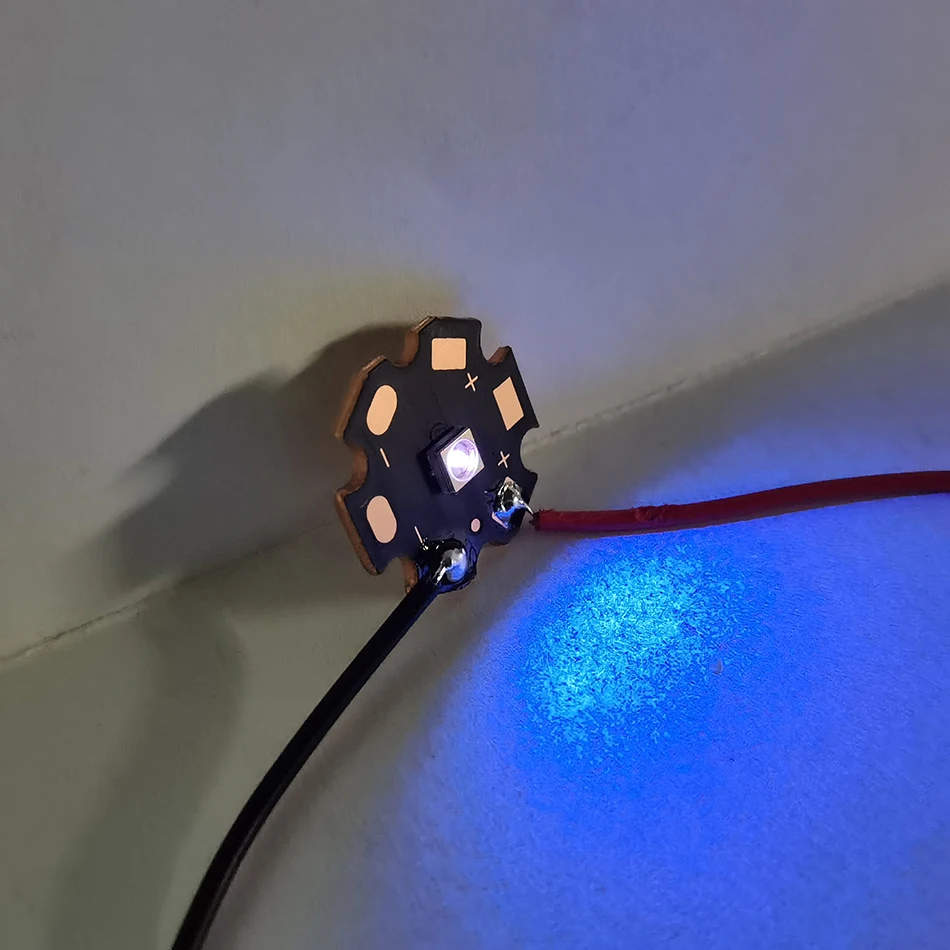 Lámpara LED ultravioleta con PCB de cobre, diodo emisor de luz, 250nm, 260nm, 280nm, 310nm, UVC, 0,1 W, 1W, 2W, 3838 DC5-7V, 1 ud. - imagen 4