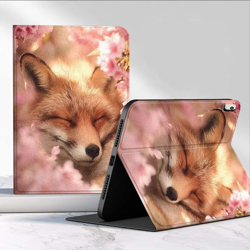 Funda con imagen de zorro y Animal bonito para iPad Pro Air 2 3 4 5 6th 7th 11th Gen 10,2 9,7 11 10,5 10,9 12,9 13 pulgadas - imagen 2