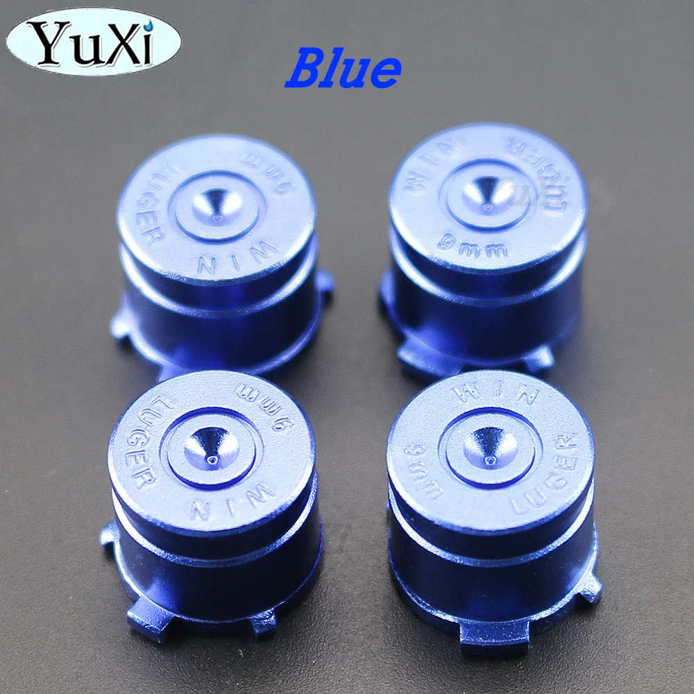 Juego de tapas de botón de Metal ABXY para PS4, PS3, Kit de botones direccionales Bullet de aluminio para Playstation 4, piezas de controlador de mando - imagen 5