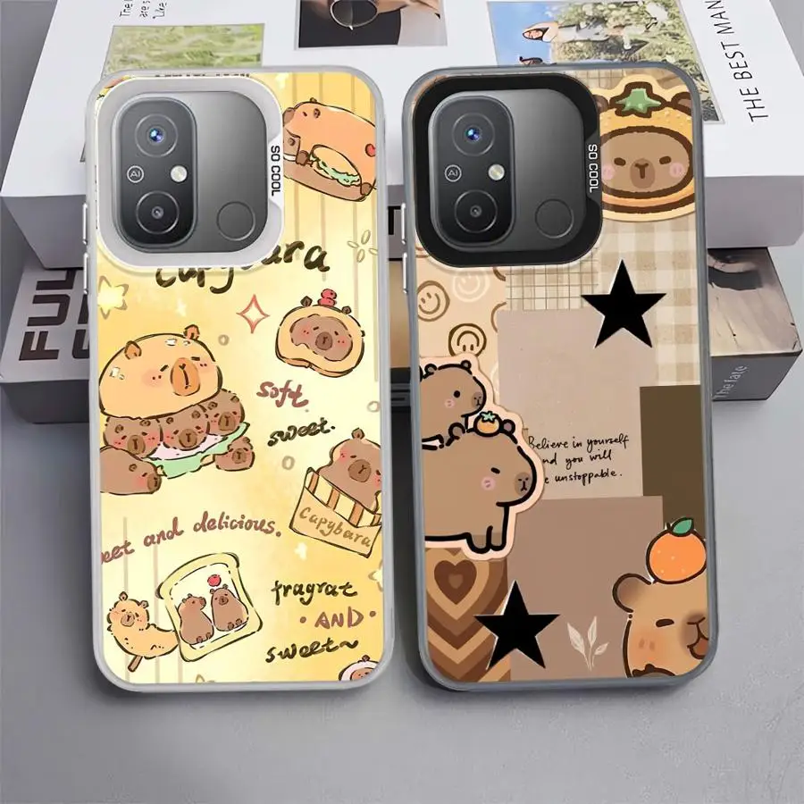 CapyBara-funda trasera bonita para teléfono Xiaomi Redmi A1 A2 Plus 12C 9C A5 14C 9T K60 10C 13C