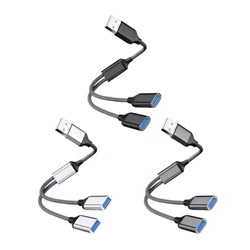 Cable divisor USB 2.0 macho, doble salida para datos y carga