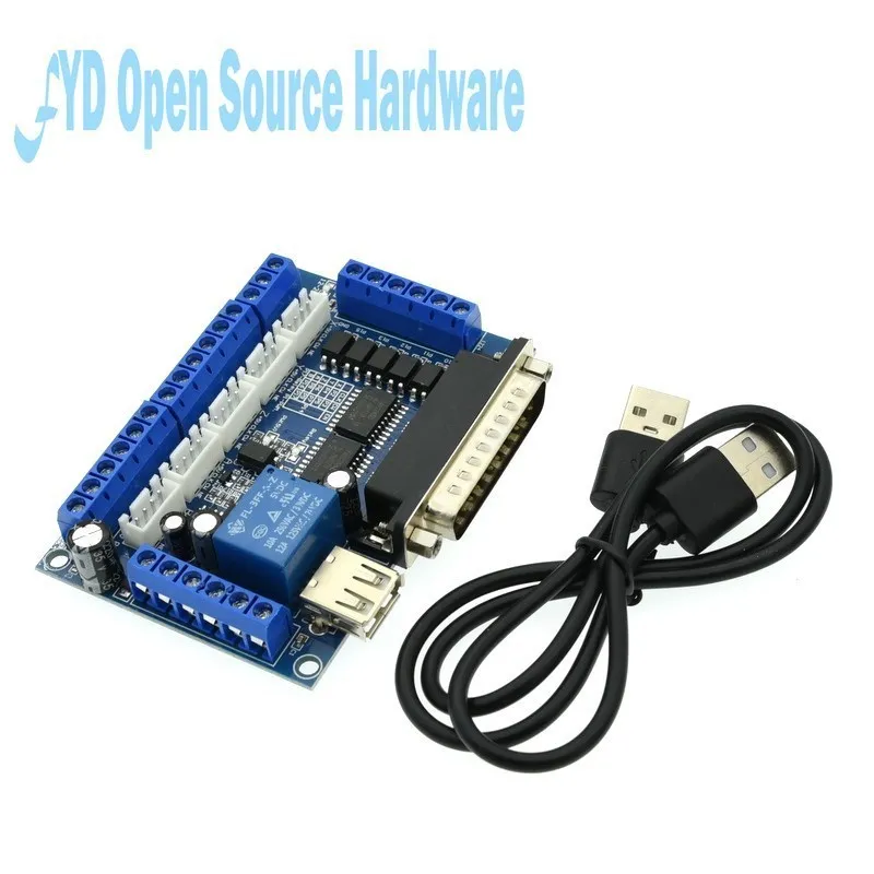 Placa de interfaz MACH3 de 5 ejes con adaptador optoacoplador, controlador de Motor paso a paso + Cable USB para raspberry pi - imagen 5