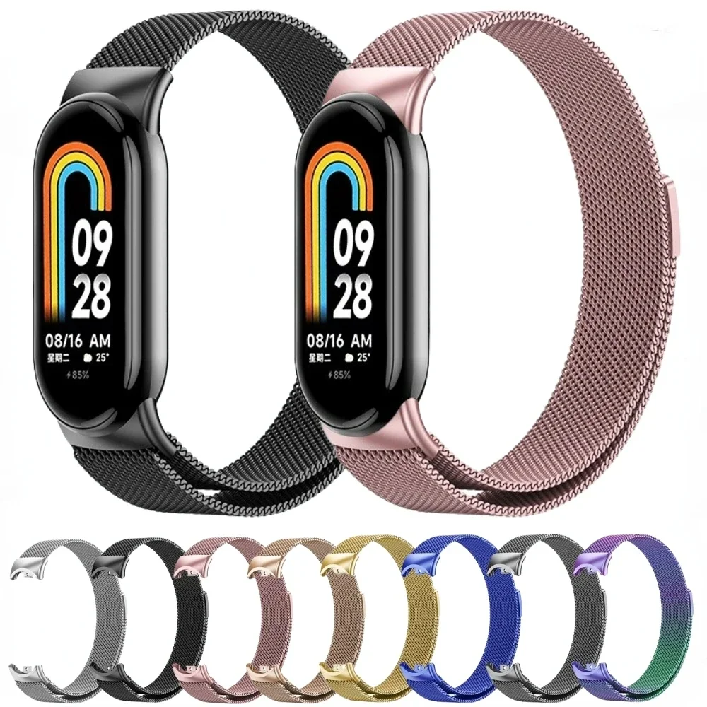 Correa de bucle milanés para Xiaomi Mi Band 9 NFC, accesorios de repuesto para pulsera inteligente, correa de reloj, correa mi band 8-9 - imagen 2