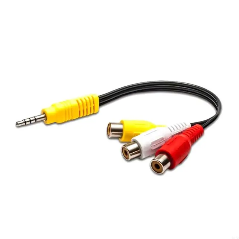 Cable adaptador AV de componente de vídeo de 3,5 MM a Jack 3 RCA para TCL TV portátil DVD rojo blanco y amarillo hembra - imagen 2