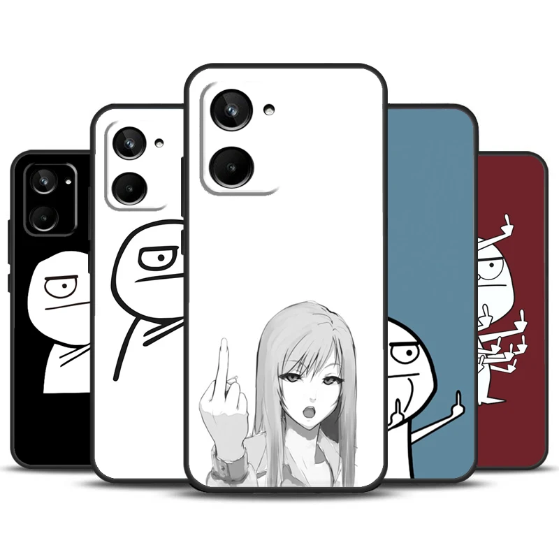 Memes de dedo medio divertidos para Realme, 12, 11 Pro Plus, 10 Pro, GT5, GT3, C55, C53, C51, C33, C31, C30, C25s, C21Y, C15, GT, Neo5