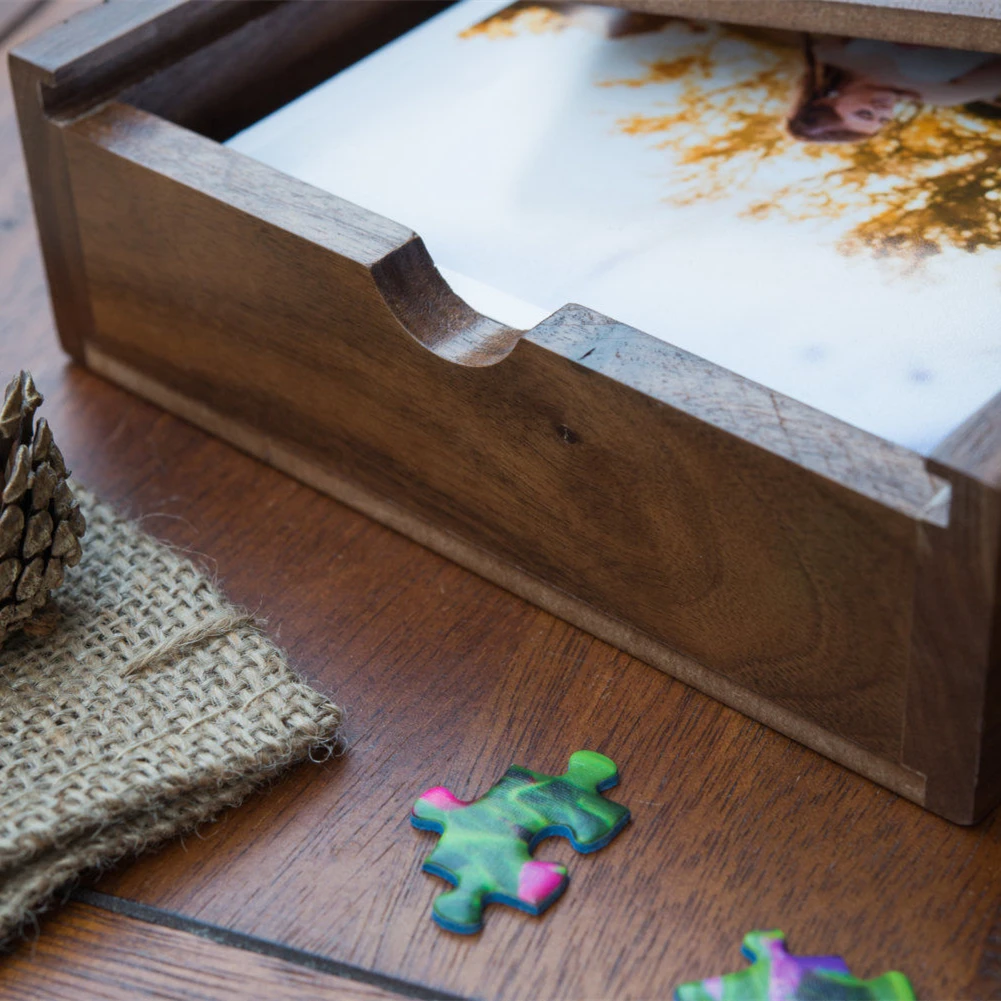 Caja de álbum de madera con logotipo de grabado láser personalizado gratis (foto de 5*7 pulgadas) y unidad colgante USB 3,0 de madera de 256GB 128GB 64GB 32GB 16GB - imagen 5