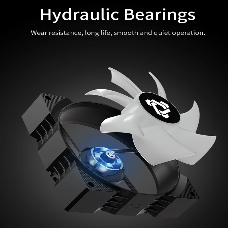 TEUCER 92MM ARGB PWM CPU ventilador enfriador 5V 3 pines ARGB + 4 pines Control inteligente de temperatura 9CM ventilador silencioso para cajas de PC pequeñas - imagen 4