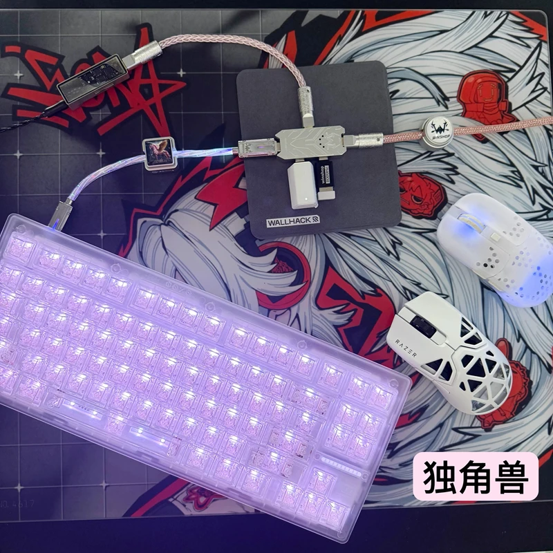 Winshop Cable de teclado mecánico Separable 1 a 2 8K Tipo C Puerto USB Computadora de escritorio Teclado para juegos Cable de datos Profesional - imagen 4