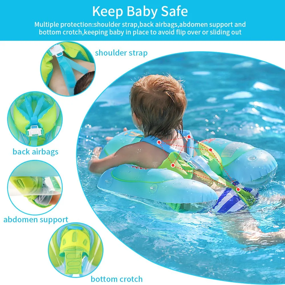 Flotador de natación con dosel para bebé, anillo flotante inflable para niños, accesorios de piscina, juguetes de baño circulares de verano - imagen 4