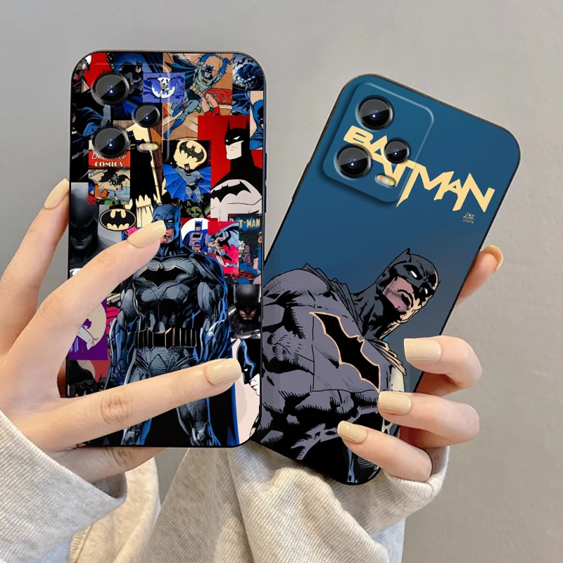 Funda de teléfono negra Hero b-batman para Xiaomi Redmi Note 13, 12R, 12S, Turbo 11, 11T, 11S, 10, 10S Pro Plus, 5G - imagen 2