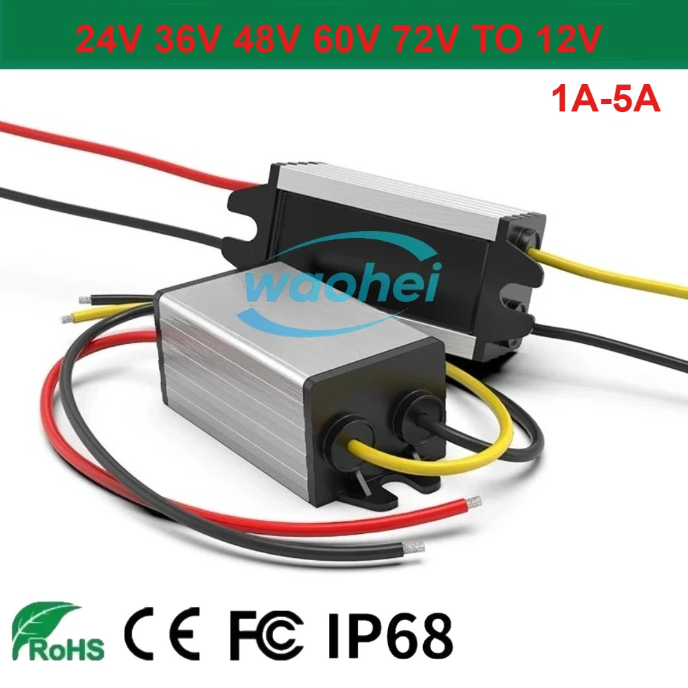 24V 36V 48V 60V 72V a 12V DC-DC convertidor regulador de voltaje de fuente de alimentación 15-90V a 12V módulo transformador estabilizador reductor - imagen 2