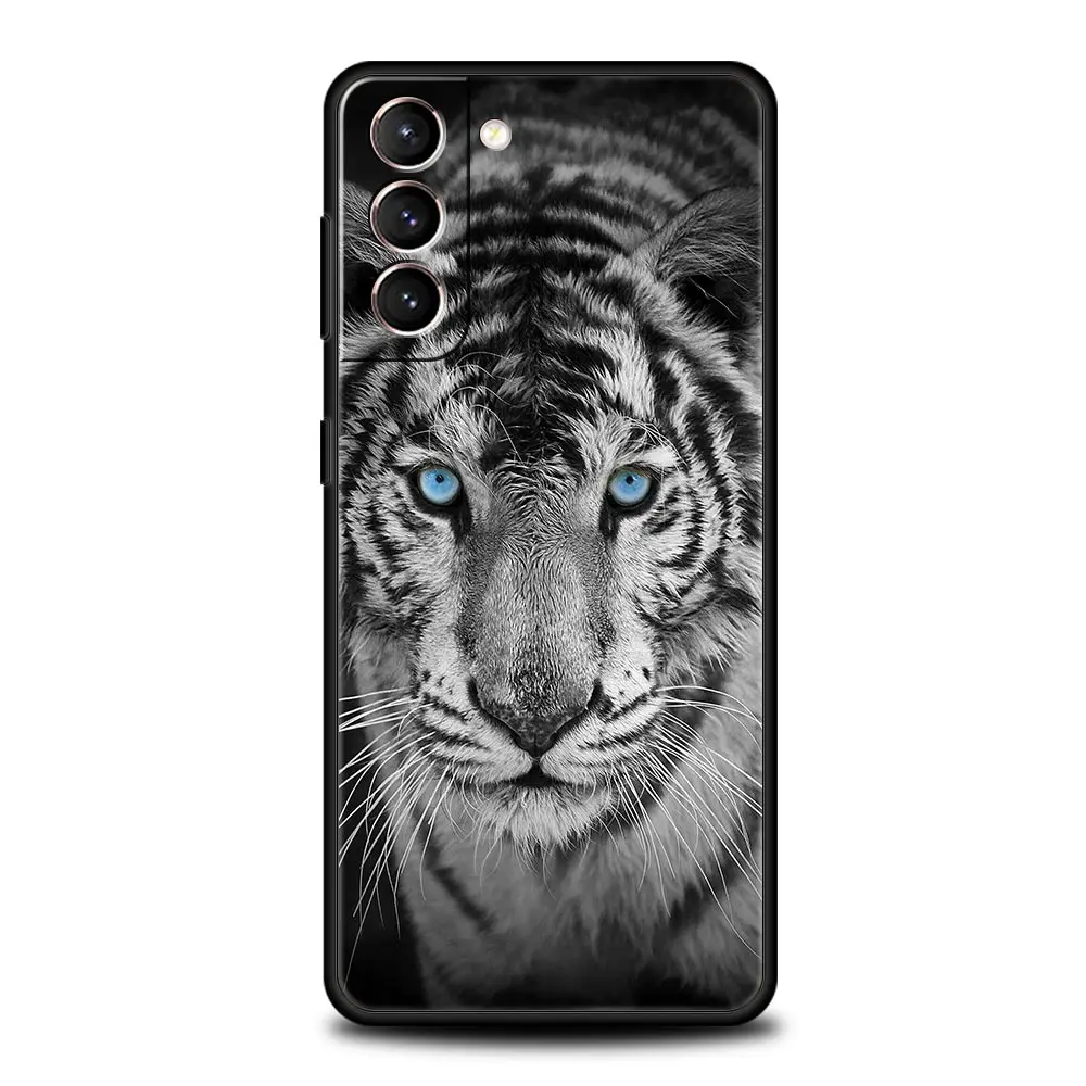 Funda de teléfono Animal tigre blanco para Samsung Galaxy S25 Edge S24 S23 S22 S20 Ultra S21 FE 5G S10 Plus funda suave de TPU - imagen 5