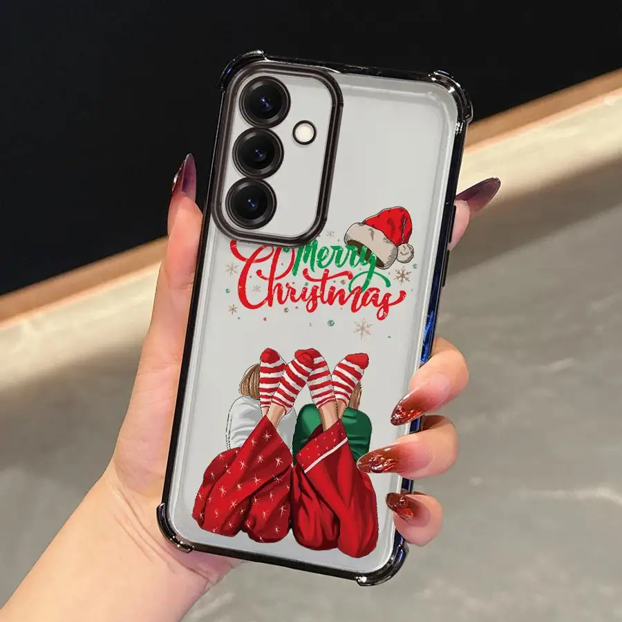Funda de teléfono para Samsung Galaxy A26 A25 A21s A52 A17 A24 A35 A36 A16 A13 A33 A15 funda suave regalo de Feliz Navidad - imagen 4