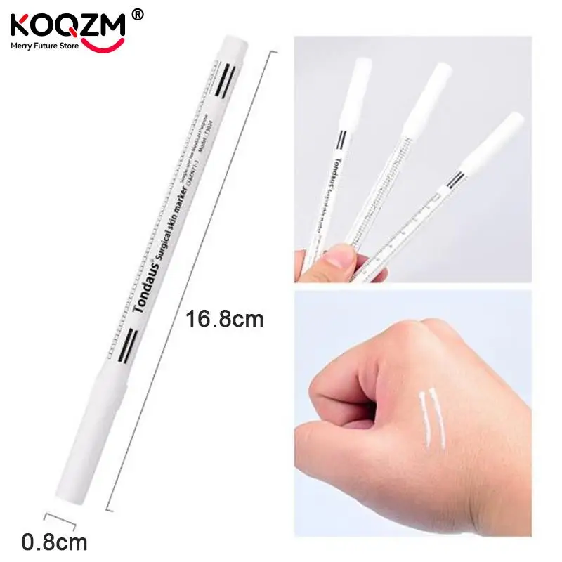 Rotulador quirúrgico blanco para tatuaje de cejas, accesorios para herramientas, marcador de tatuaje con Regla de medición, posicionamiento de Microblading - imagen 3