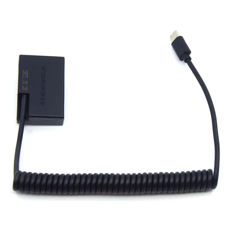 Acoplador de CC DR-E18 batería ficticia + LP-E17 USB tipo C, Cable adaptador de Banco de energía para Canon EOS RP 750D 760D 800D 850D 8000D - imagen 5