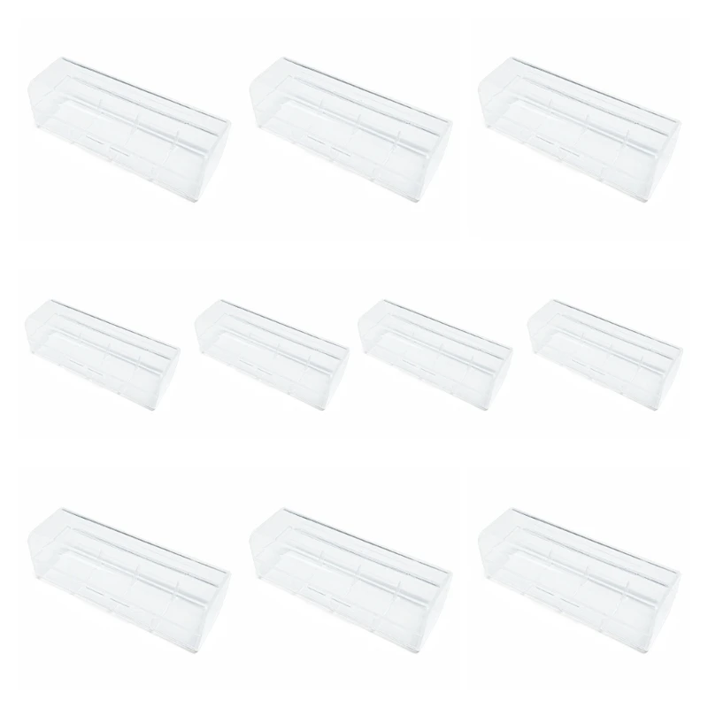 Caja de almacenamiento de batería 21700, soporte de batería de ranura única, caja de plástico transparente con cubierta, 10 Uds.