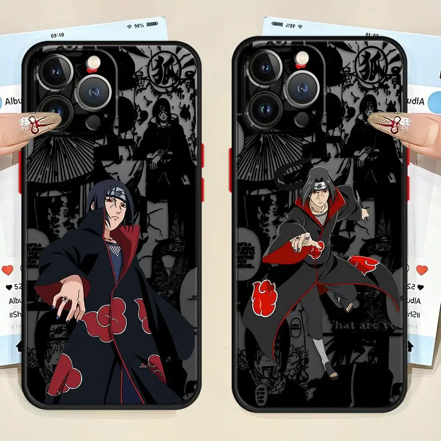 Funda de teléfono suave para Apple iPhone 13 Pro 7 8 SE XS X 16e 11 Pro Max 16 Pro 6s 14 SE XR 12 Mini 15 Pro Max N-Narutos Uchiha - imagen 4