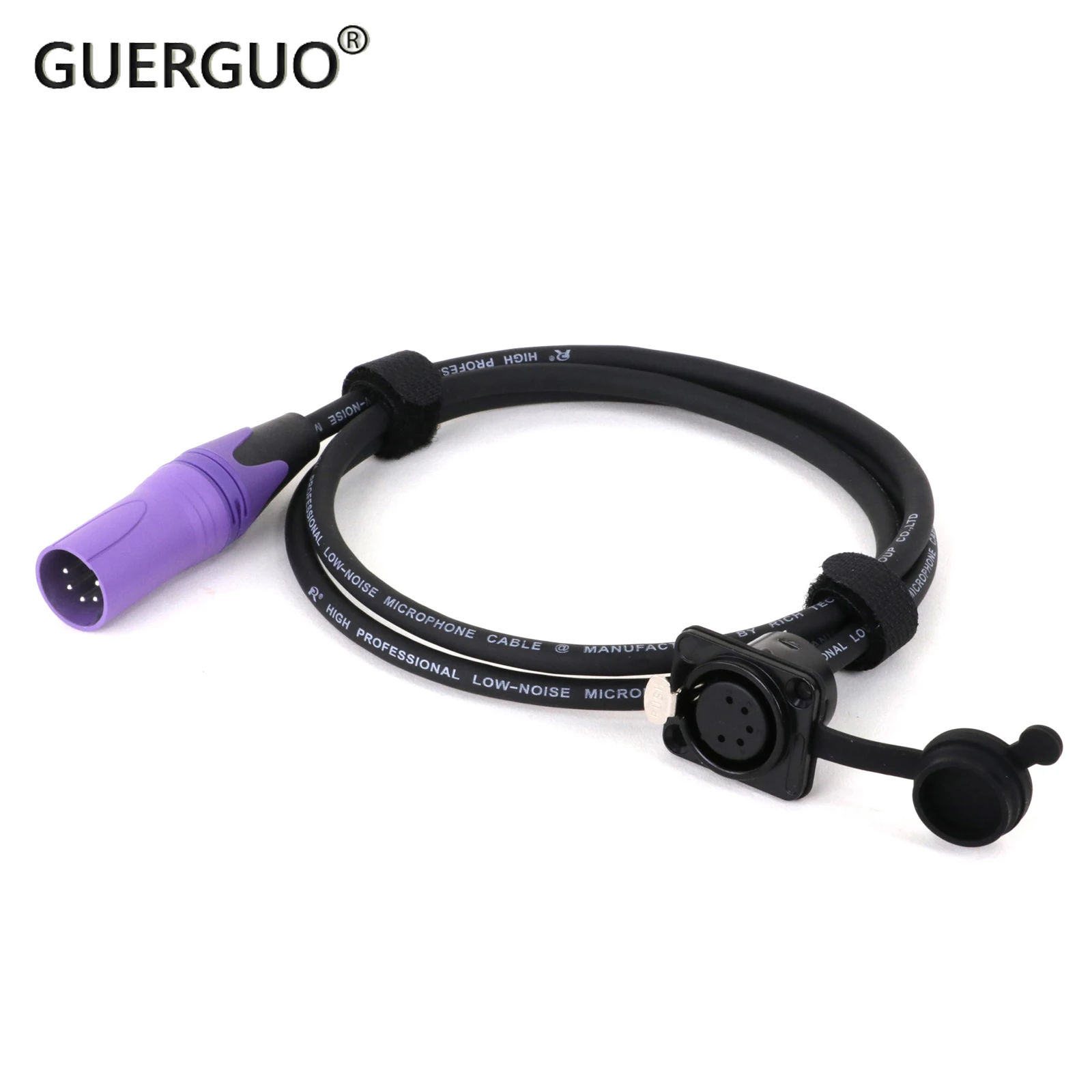 Montaje en panel hembra XLR de 5 pines tipo D de 0,3 M-15 M para pasar a través del cable XLR del conector macho-sin soldadura para instalaciones de audio profesionales