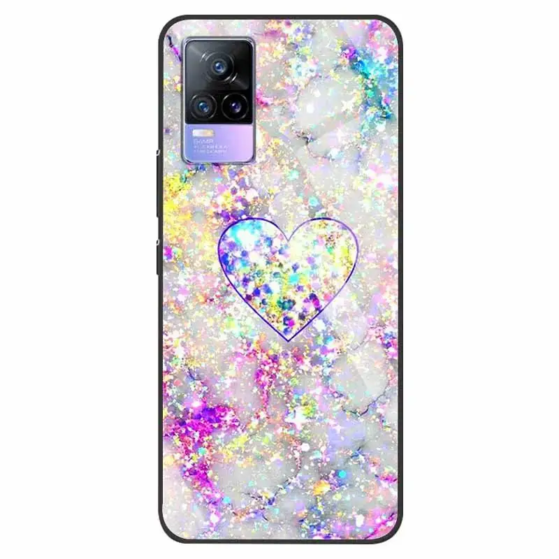 Funda de vidrio templado para Vivo V21 5G, carcasa dura de parachoques suave para Vivo X60 Pro, Funda de teléfono Global X60 5G 2021 - imagen 2