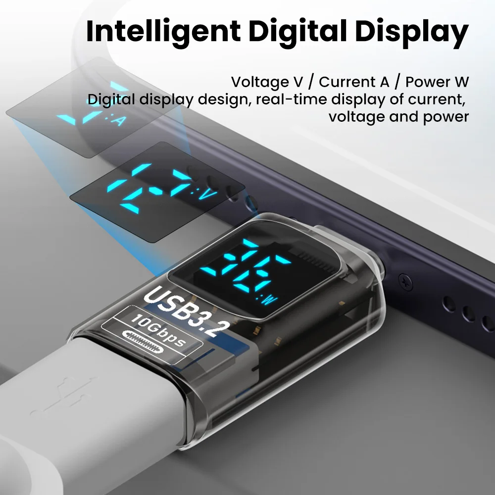 Adaptador de pantalla Digital USB 3,2, Otg USB tipo C, Adaptador de carga rápida, conector USB macho a USB hembra de 10Gbps para PC y portátil - imagen 2
