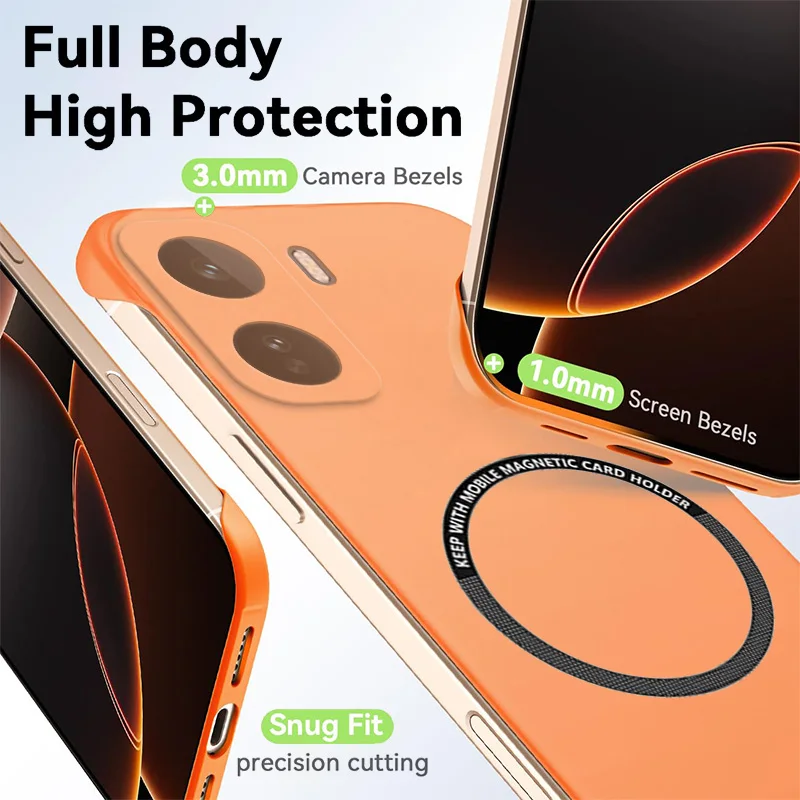 Fundas magnéticas delgadas para VIVO IQOO Neo11 Neo 11 China 5G V2520A, fundas de teléfono sin marco, mate, antiarañazos, funda dura para PC, armadura a prueba de golpes - imagen 4